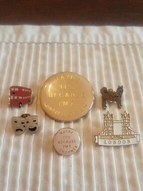 Set of London-themed Enamel Pins